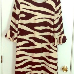 kate spade silk zebra dress sexy size 14